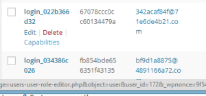 wp-admin user screen